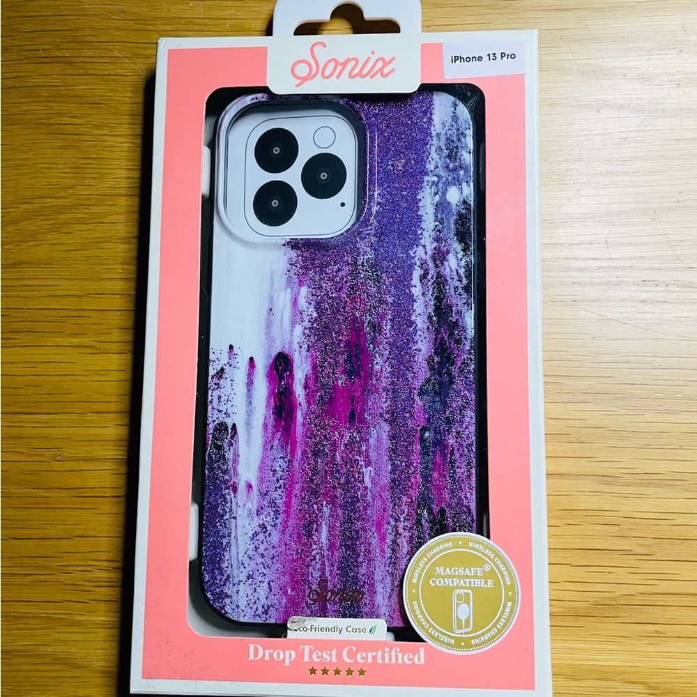 Sonix iPhone 13 Pro MagSafe Compatible Purple Rain Drop Protection Case